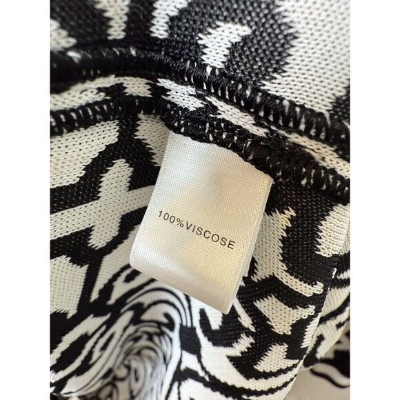 St John Sport Dress Demask Pattern Women’s Black & White Size XL - Picture 6 of 12